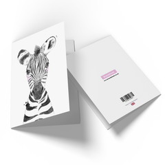 Zebra Greetings Card