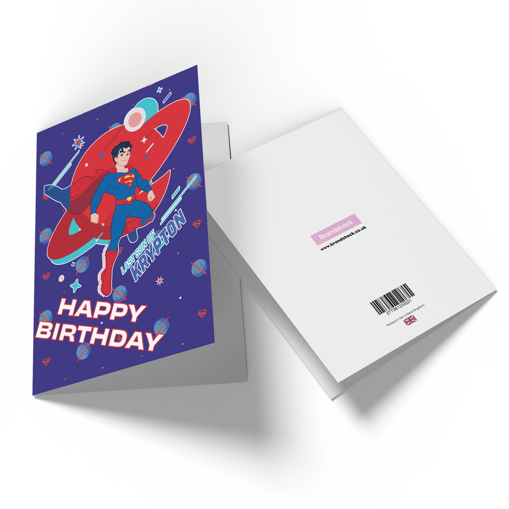 Official Superman Krypton Happy Birthday Greetings Card