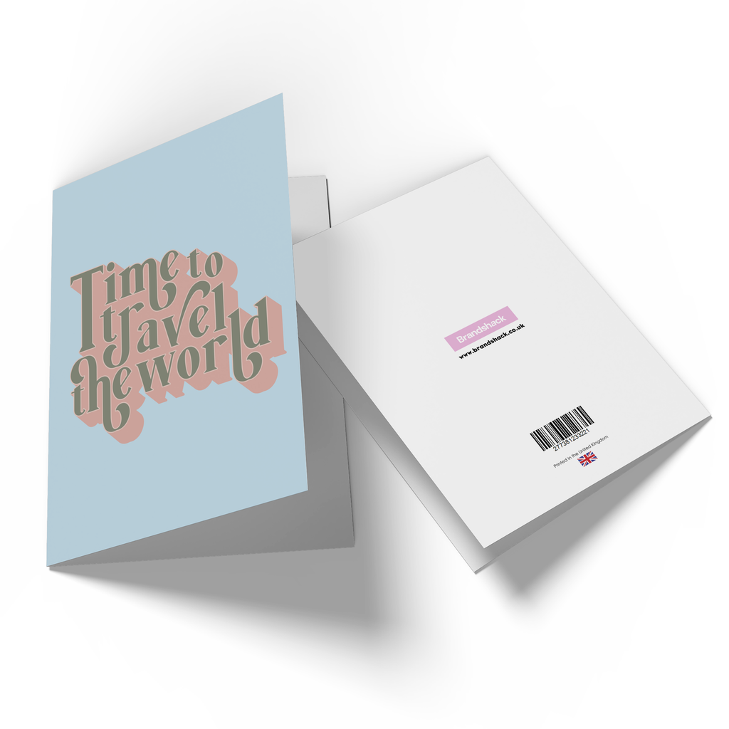 Time To Travel The World Greetings Card