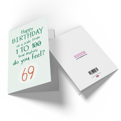 Happy Birthday How Mature Do You Feel? Greetings Card