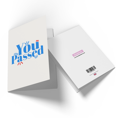 You Passed Typography Greetings Card