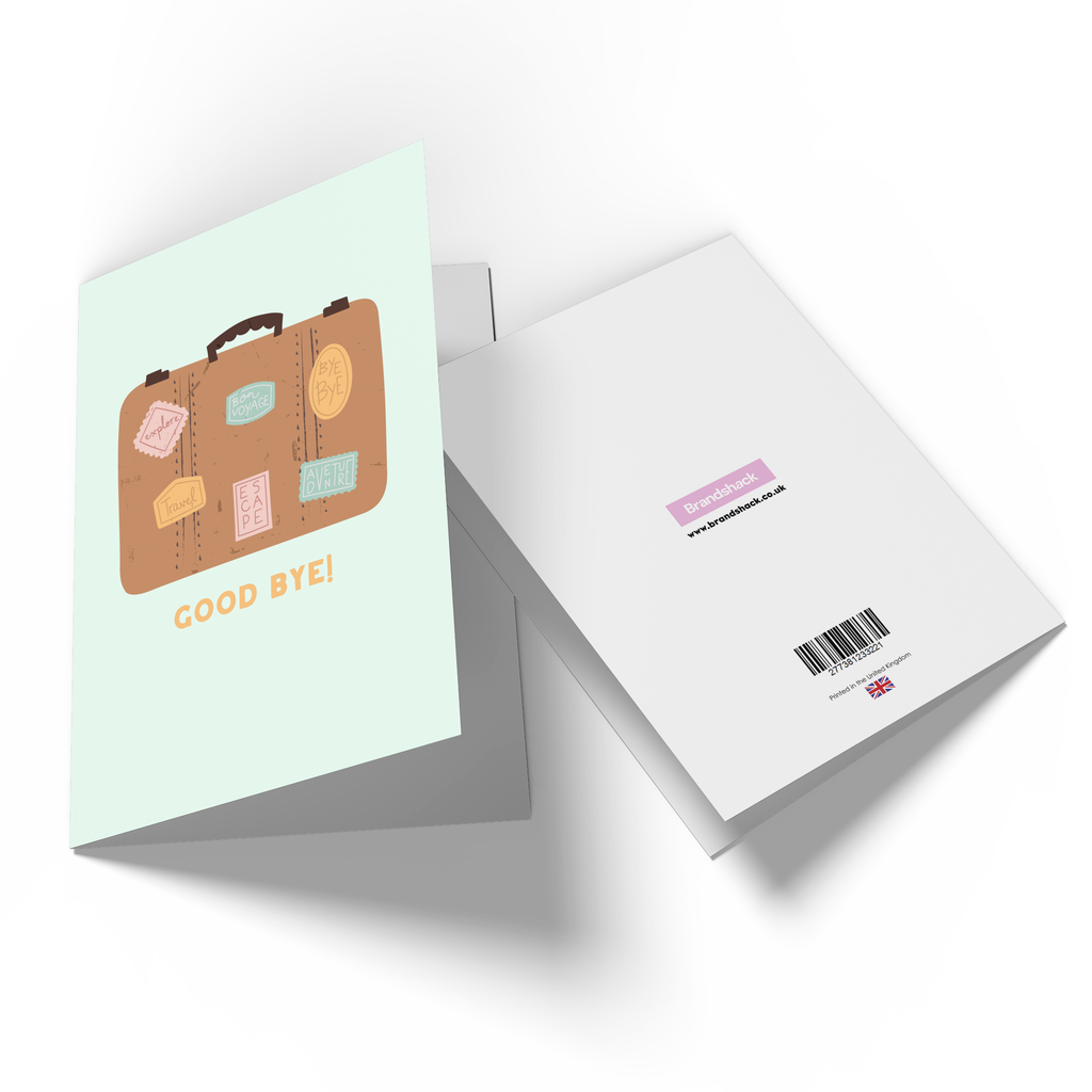 Good Bye Suitcase Greetings Card