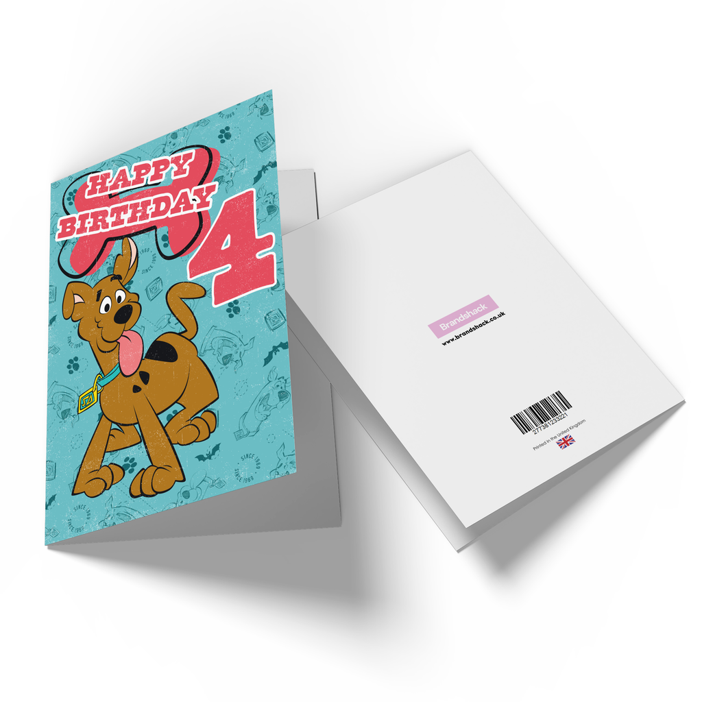 Official Scooby Doo 4th Birthday Greetings Card