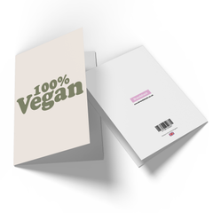 100% Vegan Greetings Card