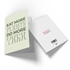 Eat More Plants Do More Yoga Greetings Card