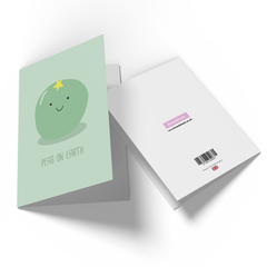 Peas On Earth Greetings Card