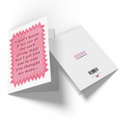 The Card Giving Stage Greetings Card