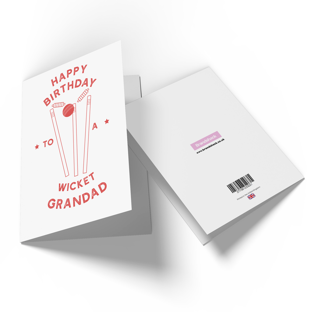 Happy Birthday To A Wicket Grandad Greetings Card