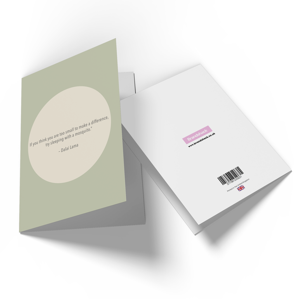 If You Think You Are Too Small To Make A Difference, Try Sleeping With A Mosquito Greetings Card