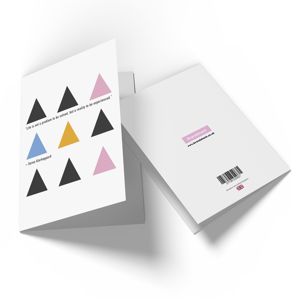 Life Is Not A Problem To Be Solved, But A Reality To Be Experienced Greetings Card