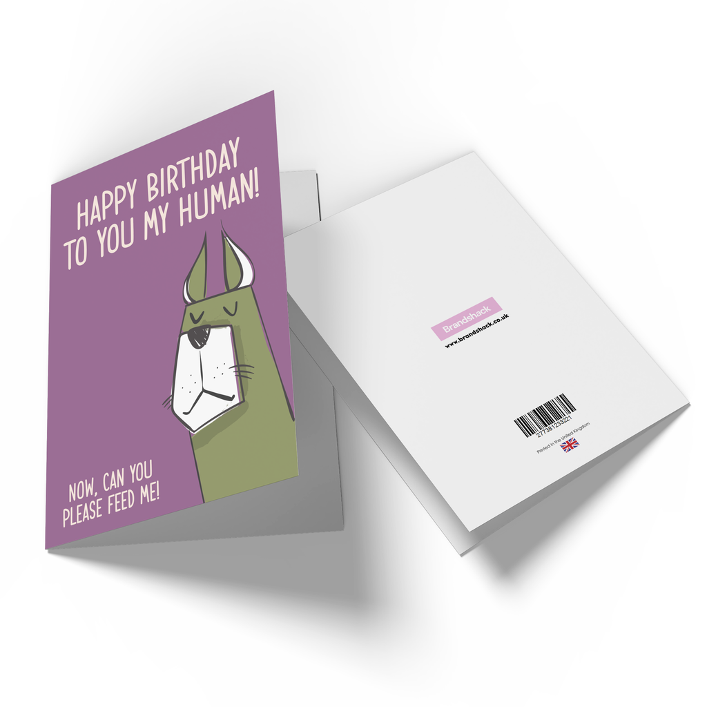 Happy Birthday To My Human Greetings Card