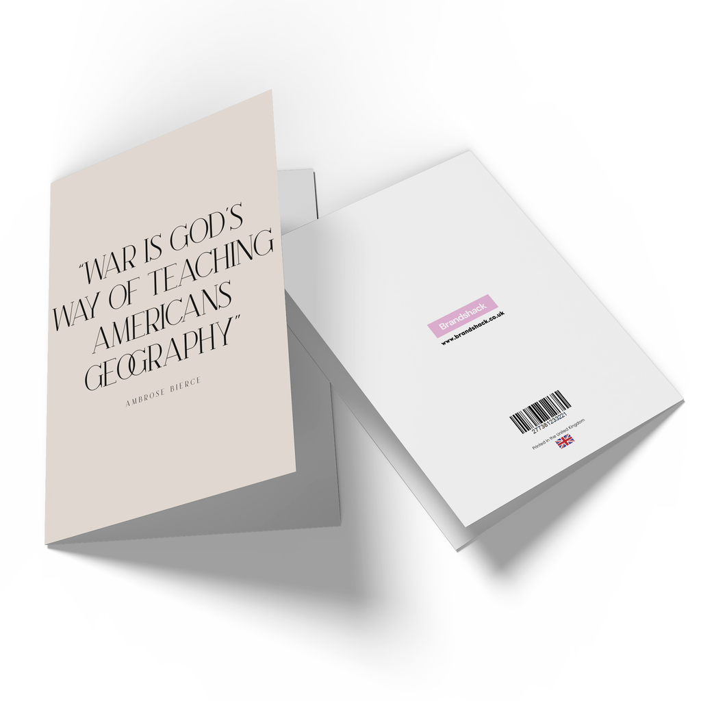 War Is God's Way Greetings Card