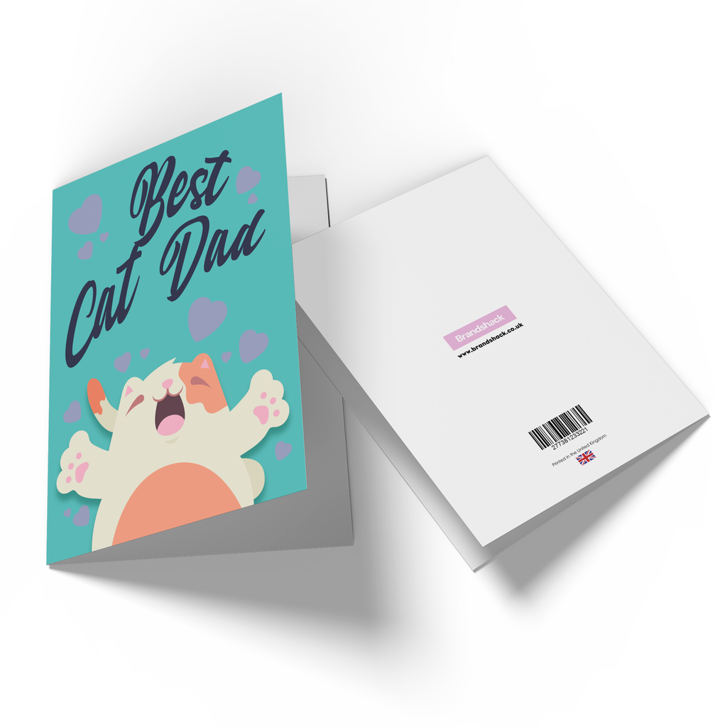 Best Cat Dad Greetings Card