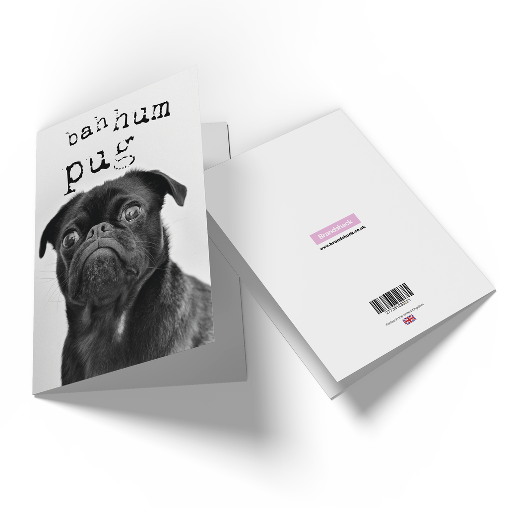 Bah Hum Pug Greetings Card