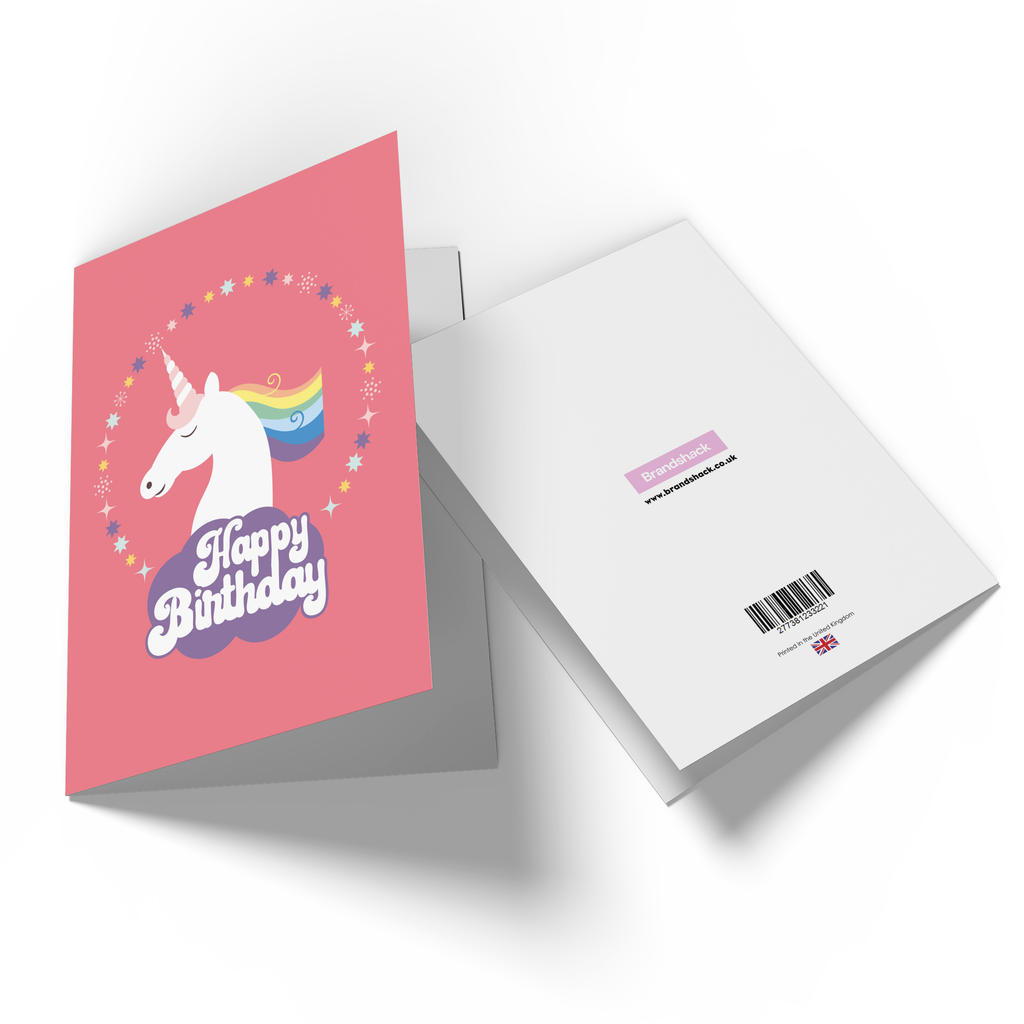 Unicorn Stars Happy Birthday Greetings Card