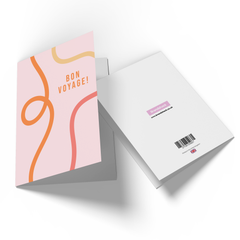 Bon Voyage Lines Greetings Card