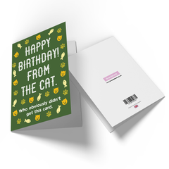 Happy Birthday From The Cat Greetings Card