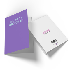 She Put A Ring On It Greetings Card