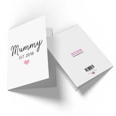 Mummy EST 2018 Greetings Card