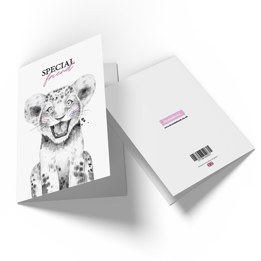 Special Friend Lion Cub Greetings Card