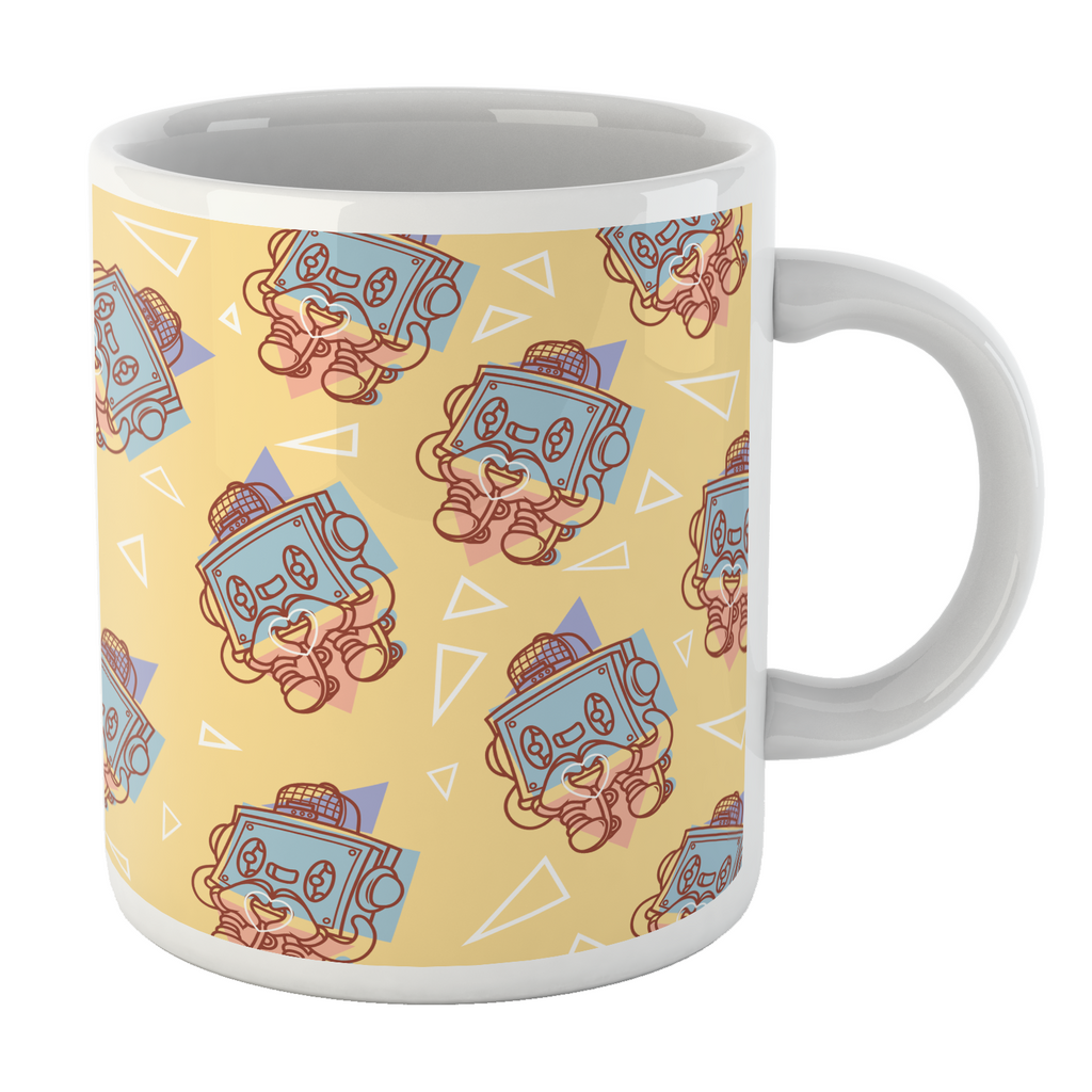 Tape Deck Love Pattern Mug