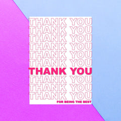 Thank You For Being The Best Greetings Card