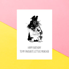 Happy Birthday To My Favourite Lettuce Muncher Greetings Card