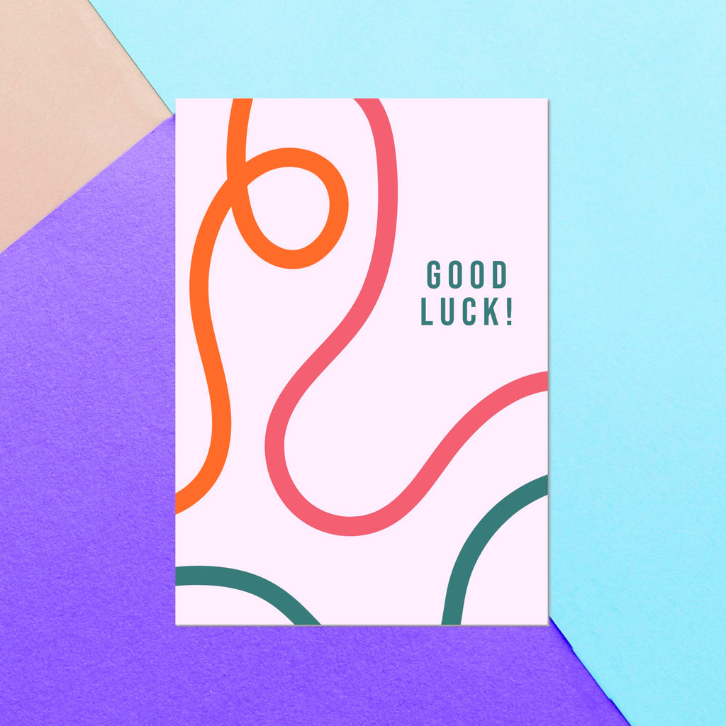 Good Luck Lines Greetings Card