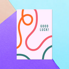 Good Luck Lines Greetings Card