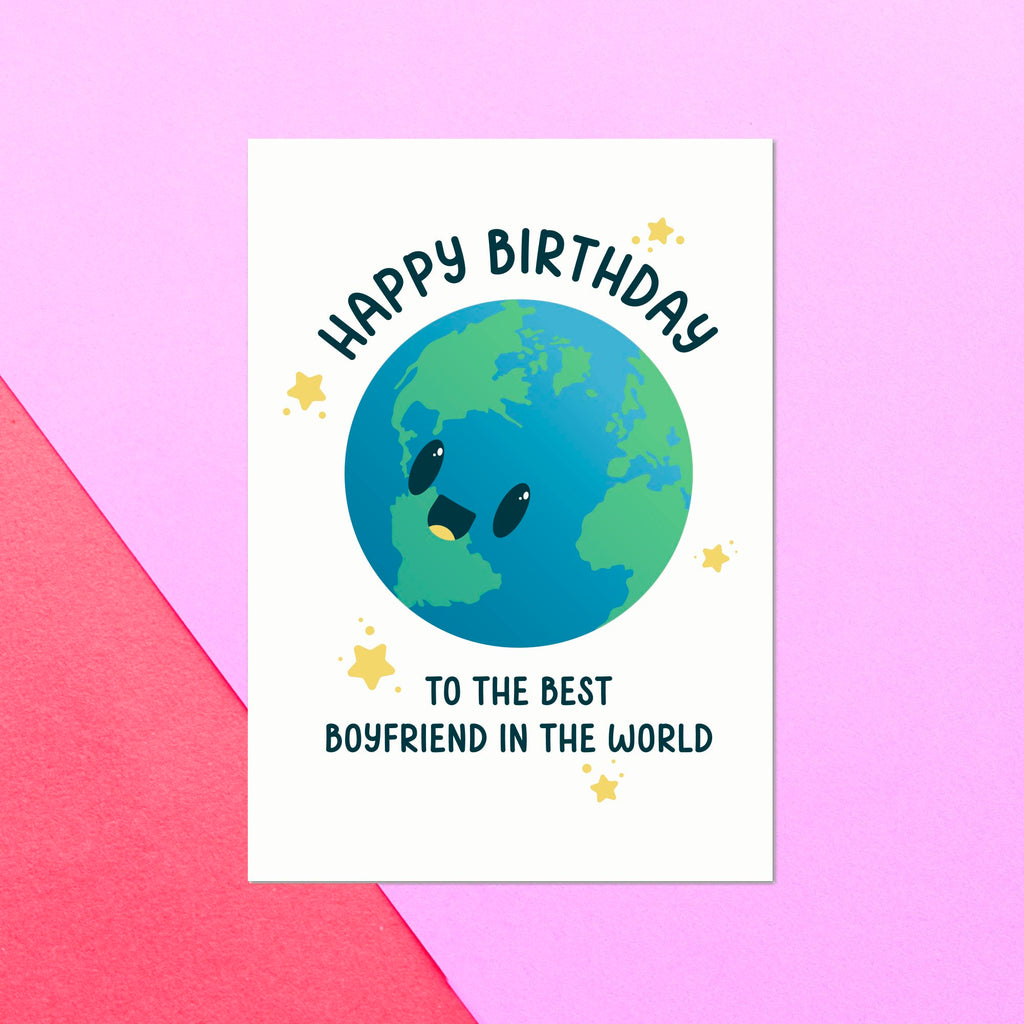 Happy Birthday To The Best Boyfriend In The World Greetings Card