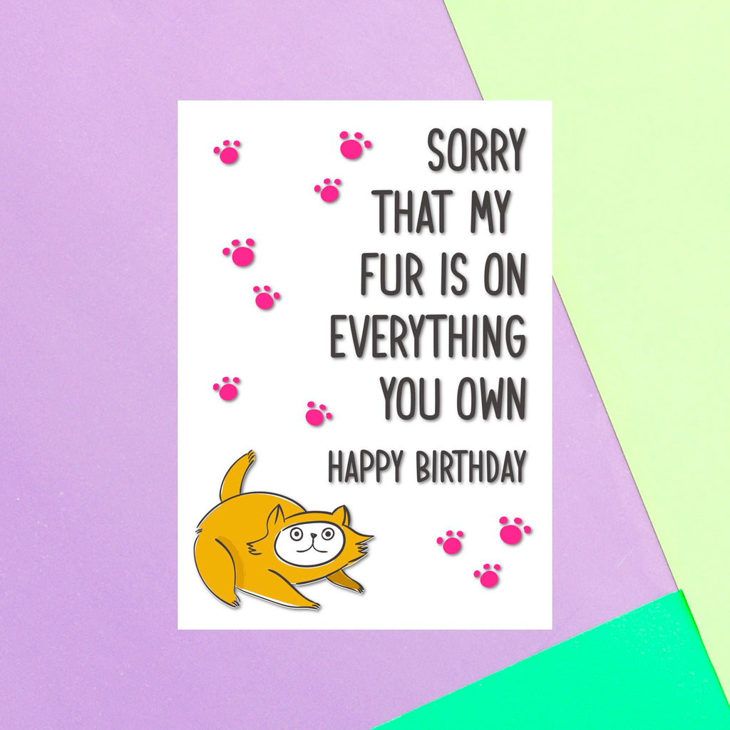 Fur On Everything Greetings Card