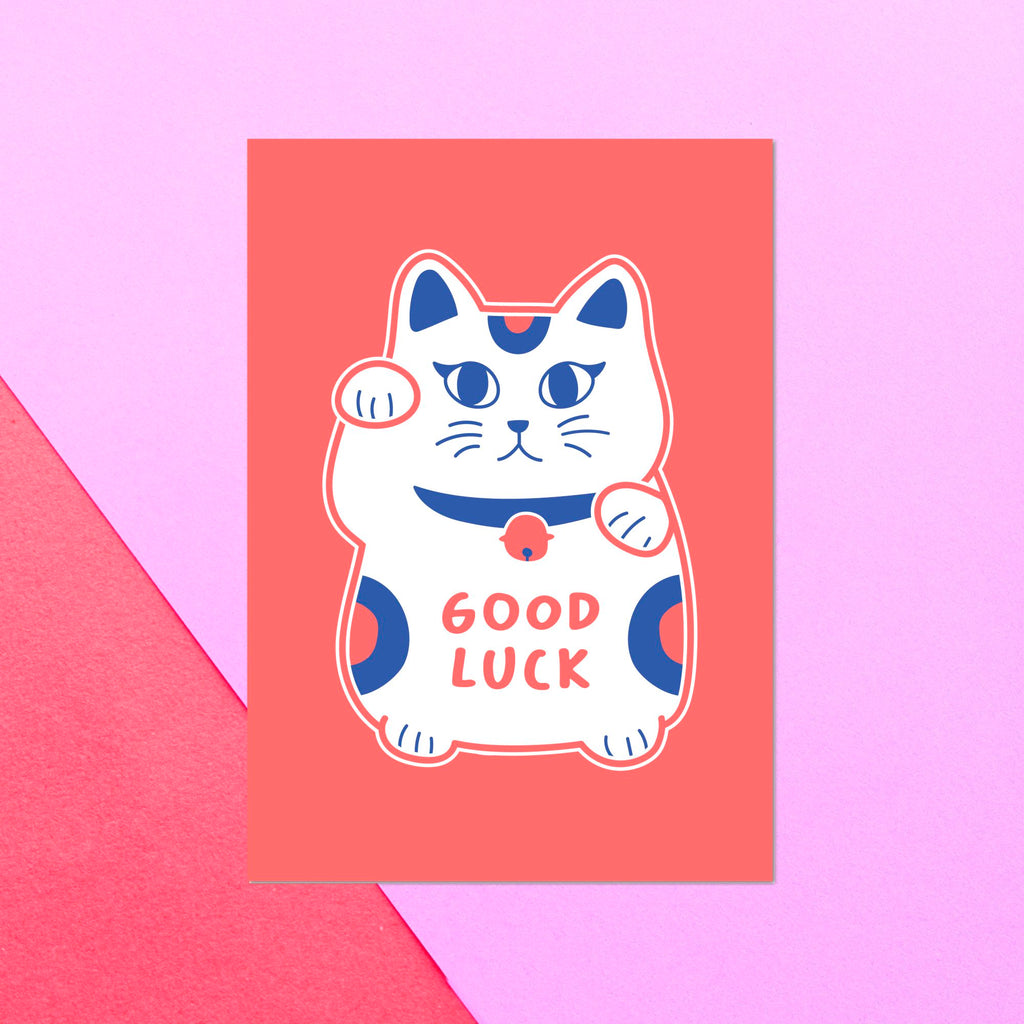 Lucky Cat Greetings Card