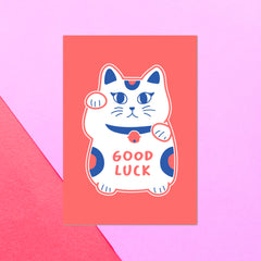 Lucky Cat Greetings Card