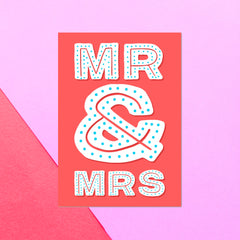 Mr & Mrs Greetings Card