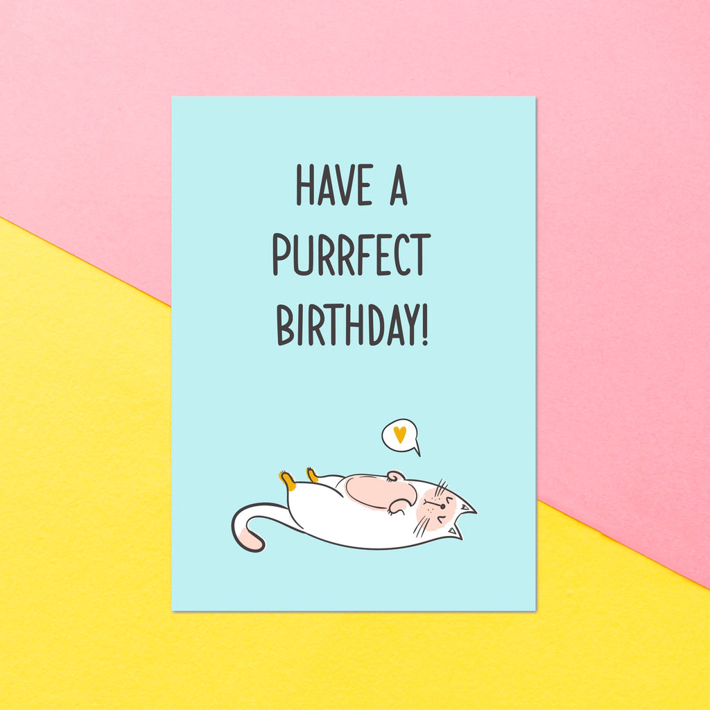 Have A Purrfect Birthday! Greetings Card