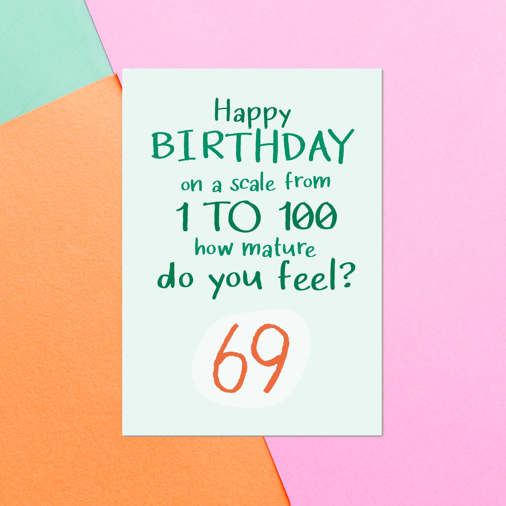 Happy Birthday How Mature Do You Feel? Greetings Card