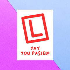 Yay You Passed L Plate Greetings Card