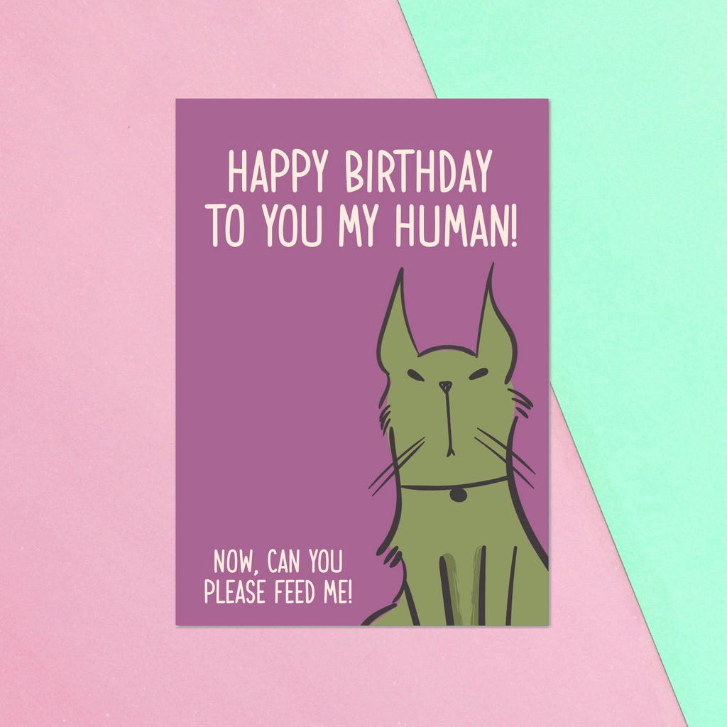 Happy Birthday Human Greetings Card