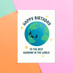 Happy Birthday To The Best Husband In The World Greetings Card