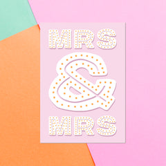 Mrs & Mrs Greetings Card