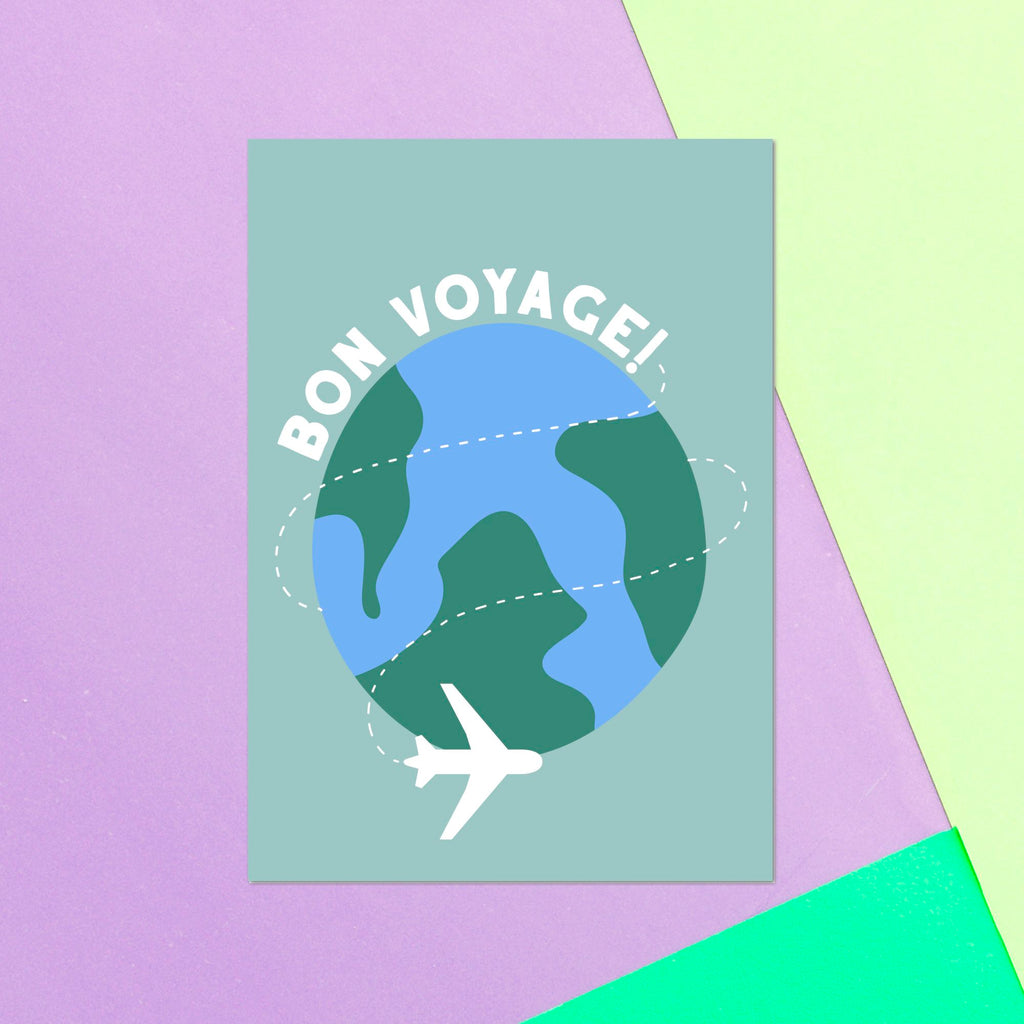 Bon Voyage World  Greetings Card