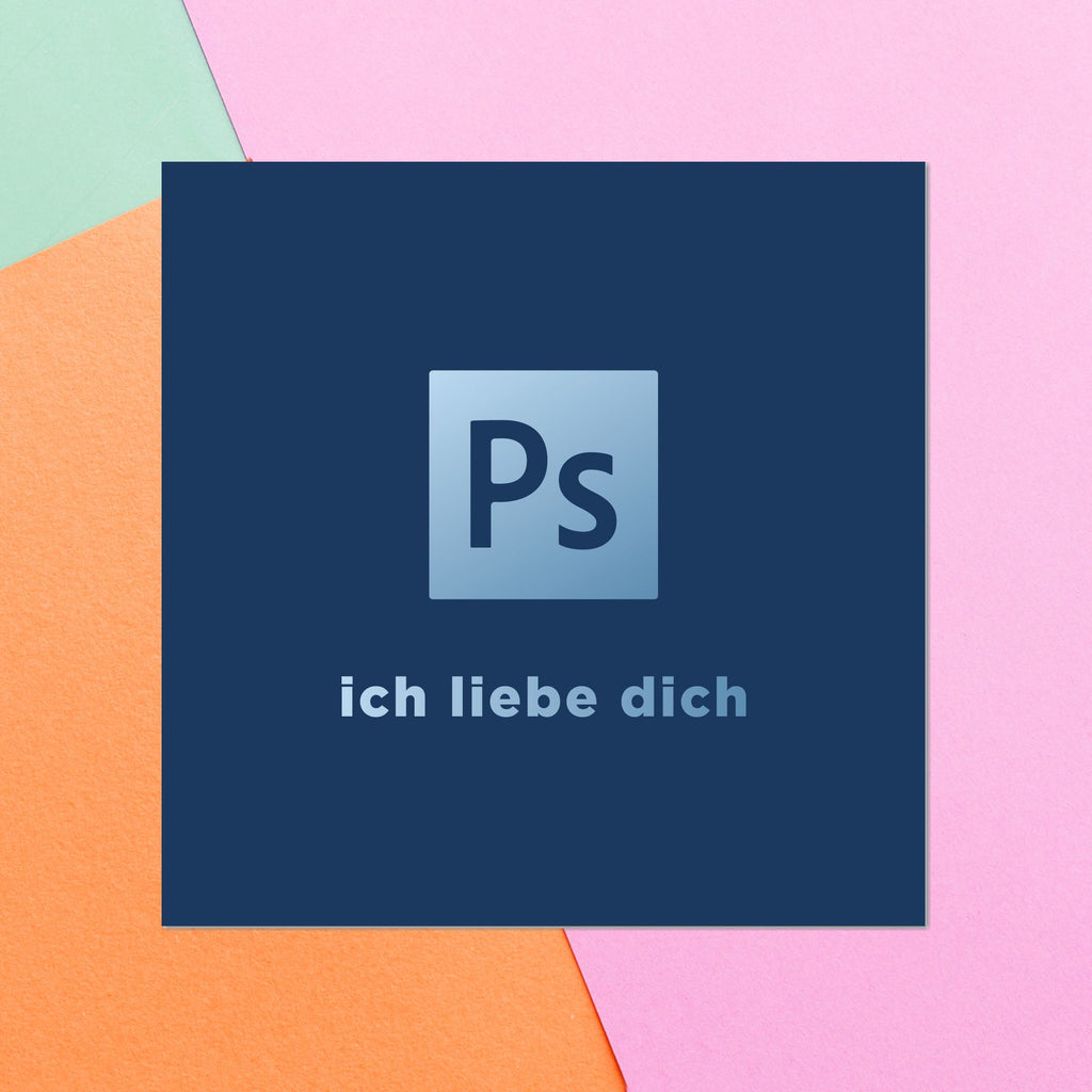 P.S. Ich Liebe Dich Square Greetings Card