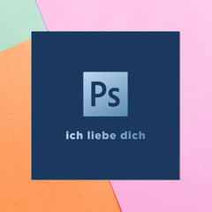 P.S. Ich Liebe Dich Square Greetings Card