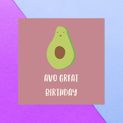 Avo Great Birthday Square Greetings Card