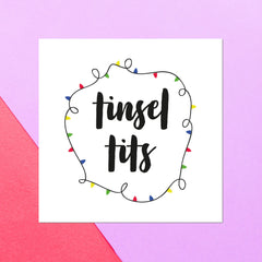 Tinsel Tits Square Greetings Card