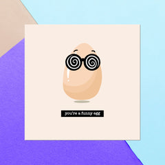 You're A Funny Egg Square Greetings Card
