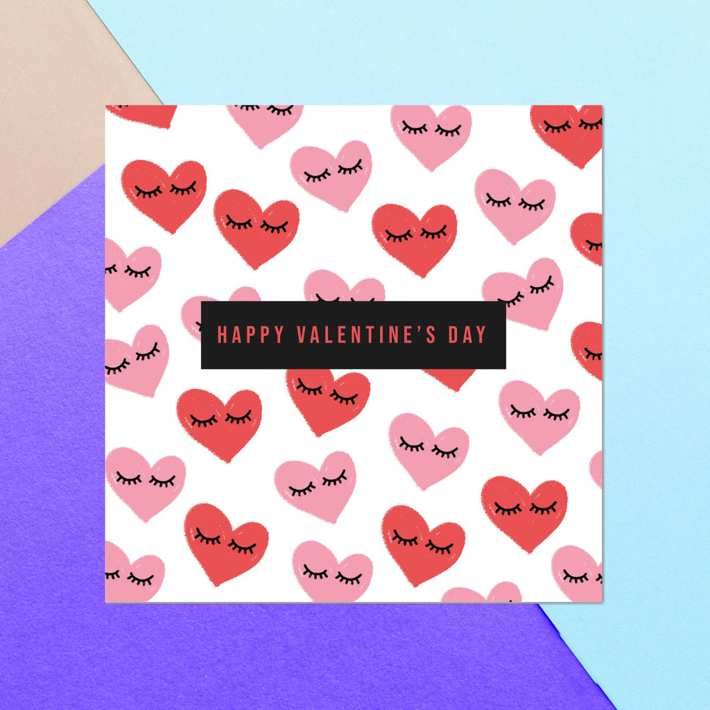 Happy Valentine's Day Square Greetings Card