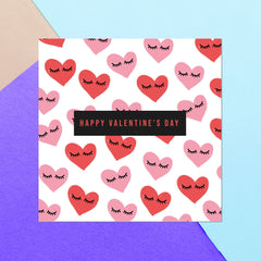 Happy Valentine's Day Square Greetings Card
