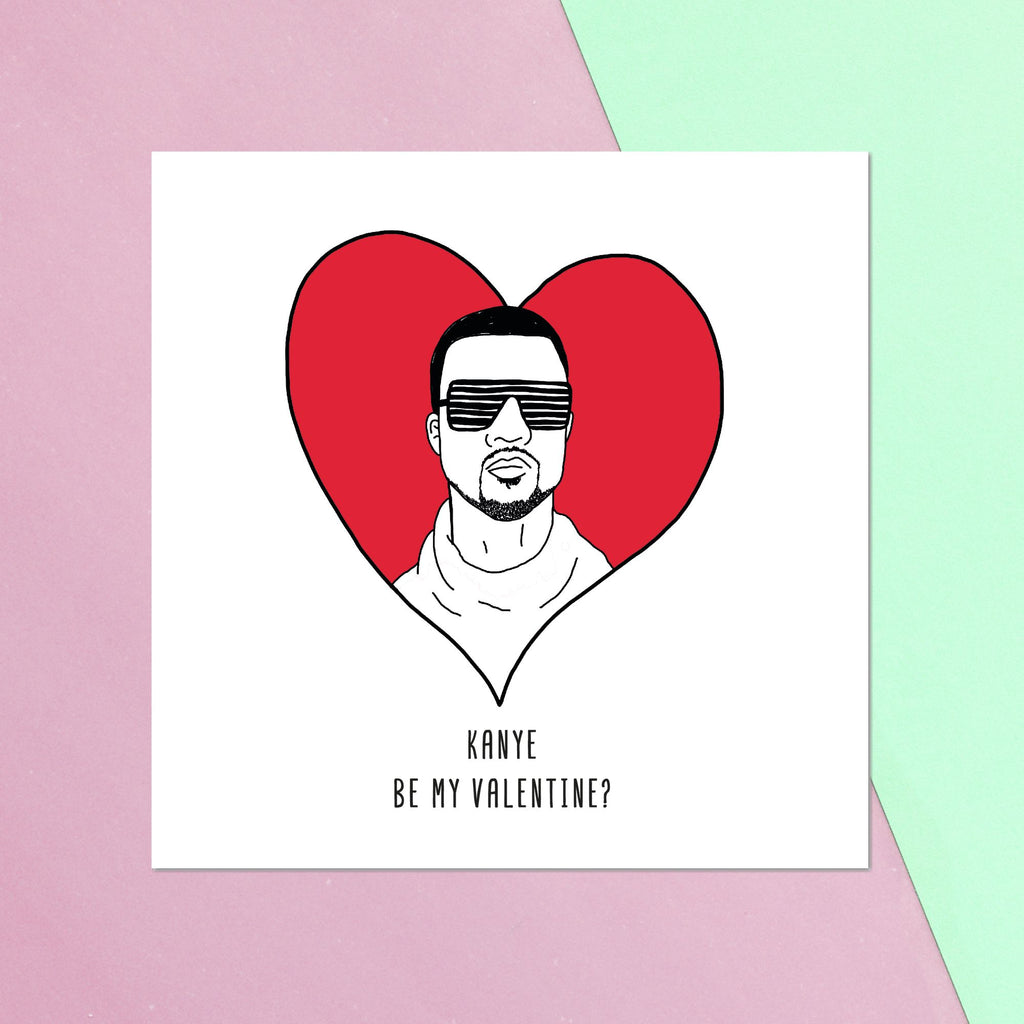 Kanye Be My Valentine? Square Greetings Card