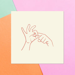 Sexy Hand Gesture Square Greetings Card